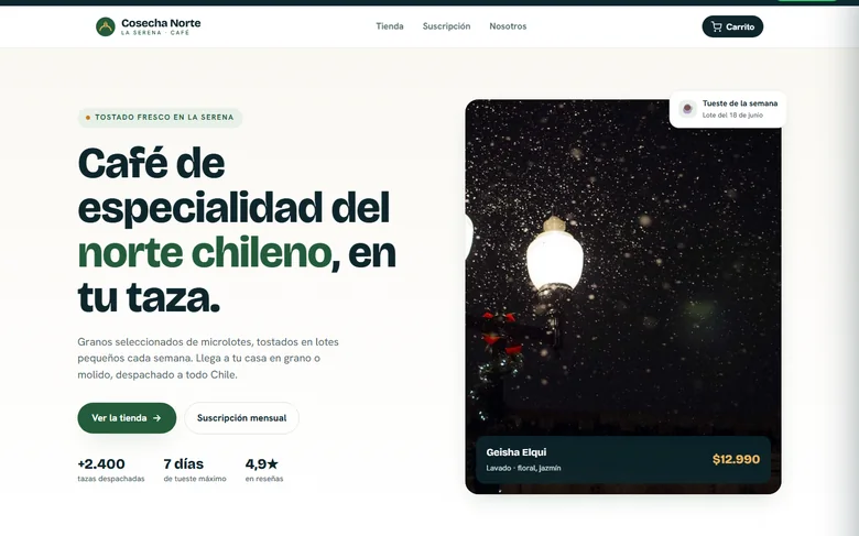 Demo de tienda online con carrito, hecho por Estudio Faro